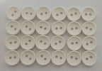 Ex Service Buttons / Anchors Old Pattern British Made White 2 Hole Size 11.3mm