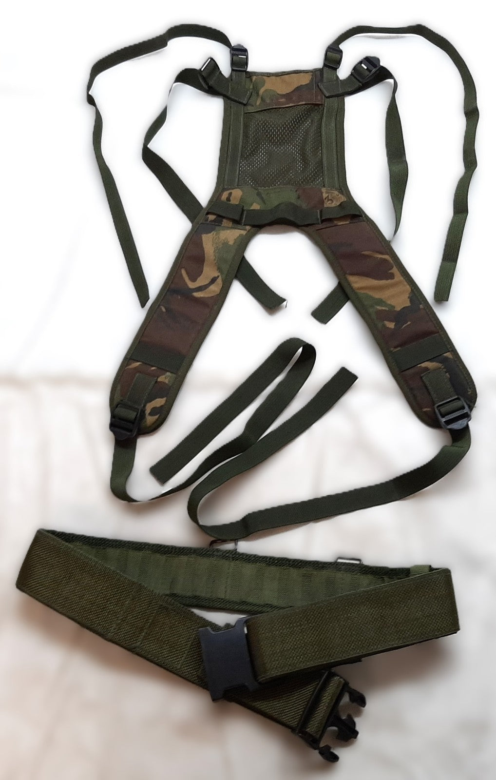 DPM Yoke & OD Green Waist Belt British Army Assault webbing Infrared Reflective