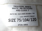 White Naval Trousers Officer & Gentleman Class 1 CI British Royal Navy 104cm New