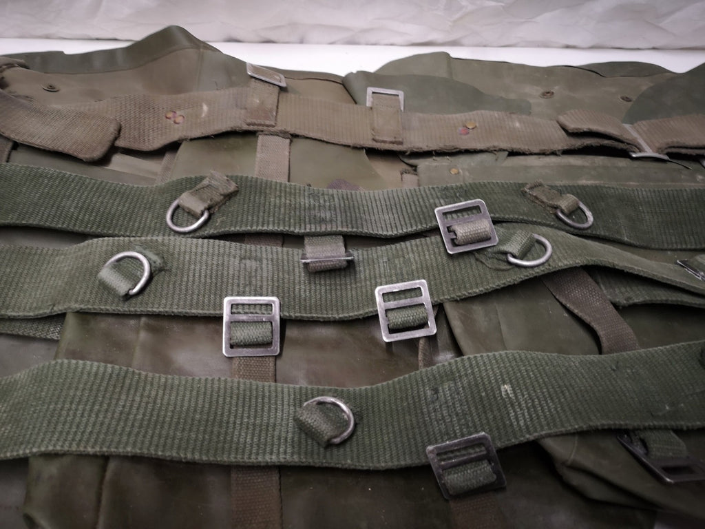 Vintage Army Issue Heavy-duty Backpacks x4 & Belts x4 Heavy Wear with Defects