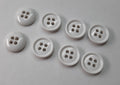 White Small Buttons for Braces British 4 Hole Pattern 14.5mm Set of 8