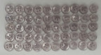 50 Vintage Buttons 4 Hole For Dress Shirts Pearlesque Cool Blue 9.9mm NOS