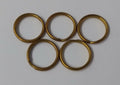 Genuine Vintage British Issue Dark Brass 5/8" Shank Split Rings x5