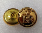 Genuine British Issue E R II Queens Livery Crown Gilt Buttons 38L NEW