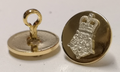 Intelligence Corps Buttons Mounted Silver Insignia on Gold small size 22L