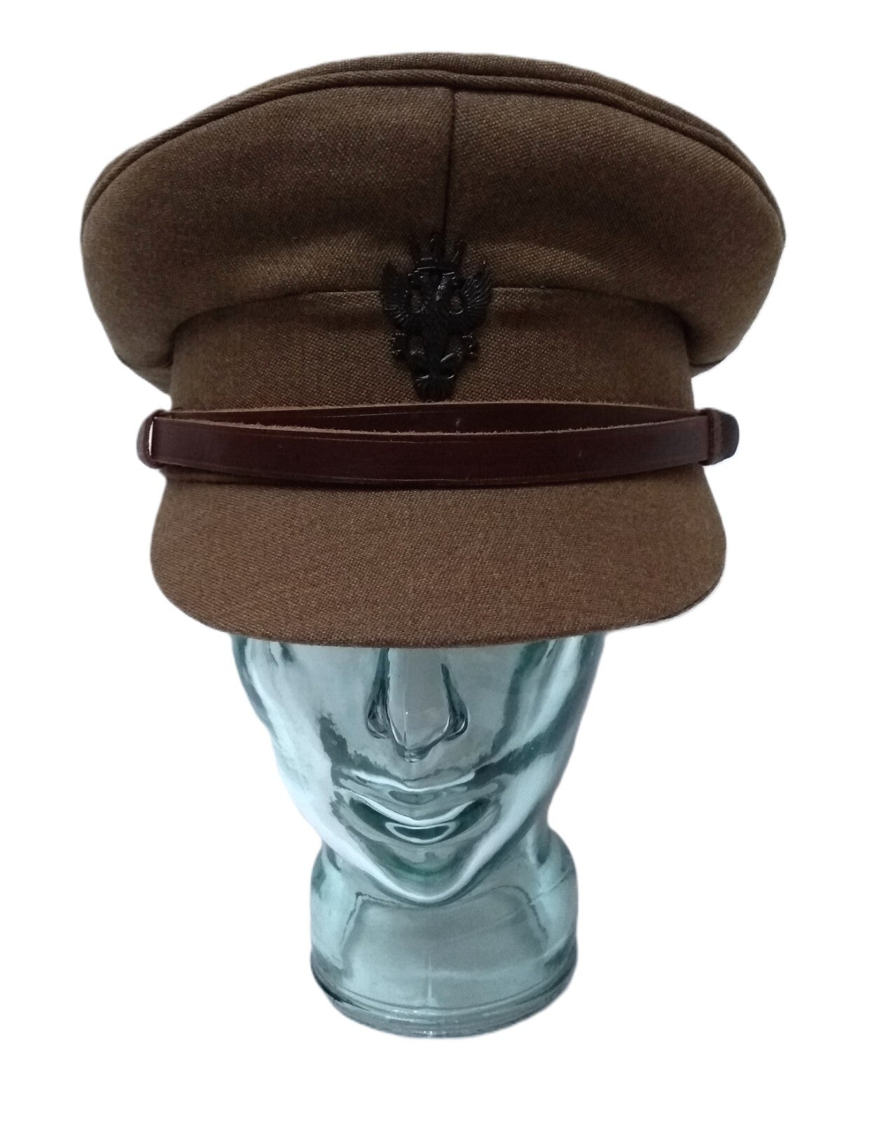 No2 Officers Hat Mercian British Army Full Insignia & Leather Chin Strap 53cm