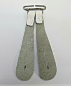 White Leather Brace Replacement Tab for Buttons / Braces