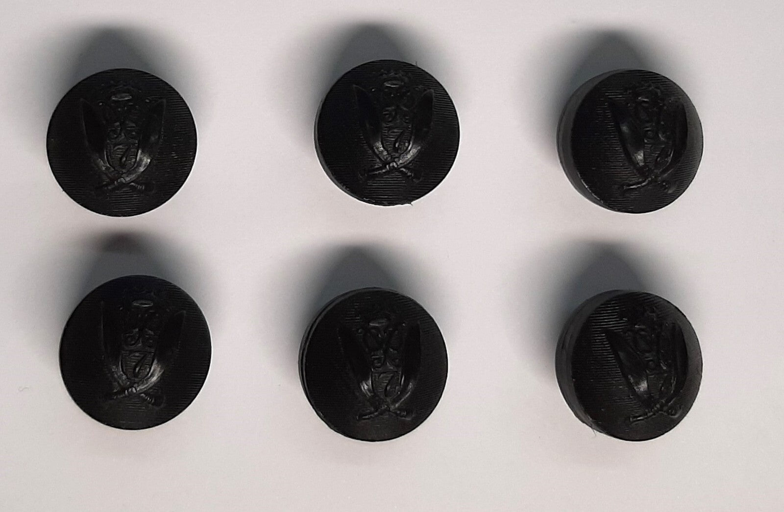 7th Duke of Edinburgh's Own Gurkha Rifles Black Ball Dress Buttons 28L X6
