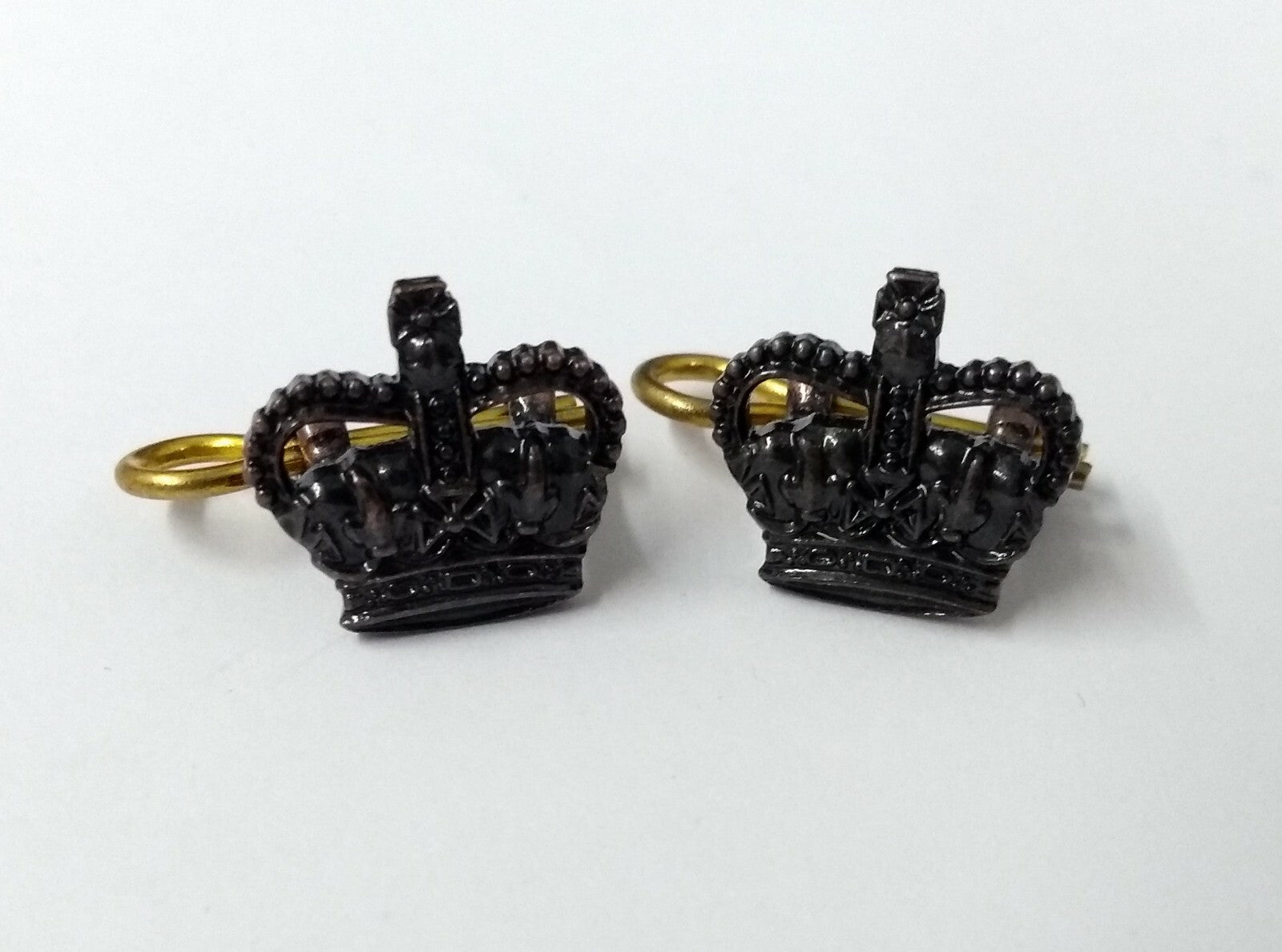 Genuine British Standard Dress Issue Small 1/2" Queens Crowns X2 GIM98