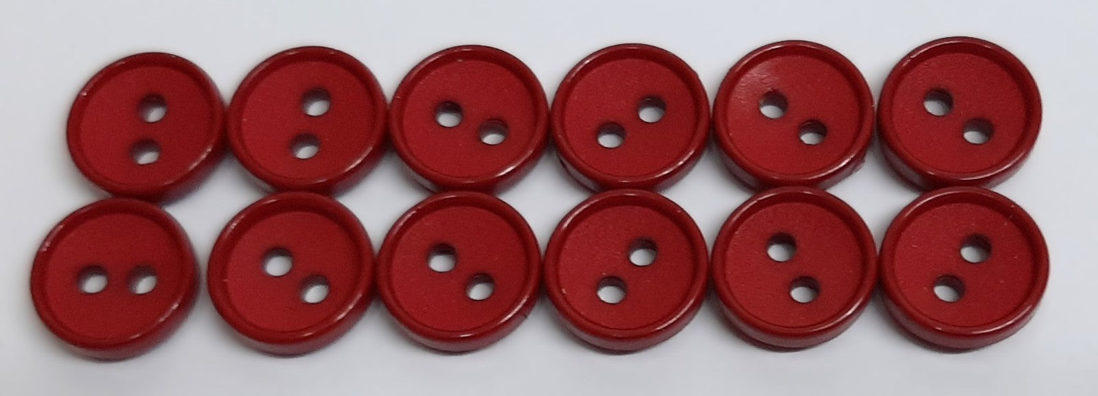 Ex Service Buttons Old Pattern British Made 2 Hole Maroon / Wine Size 11.3mm