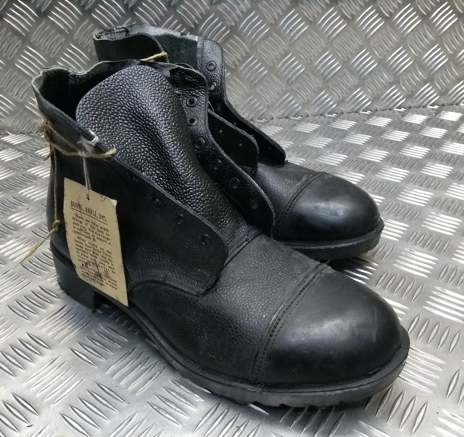 Genuine Vintage 50s Pattern British Army DMS Ankle Parade Boots Smooth Toe