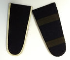 Shoulder Boards Slide On Melton Wool Type With Silver Braided Edging Dark Blue