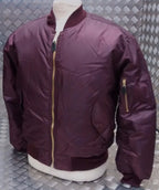 MA1 US Military Style Bomber Jacket Maroon - NEW