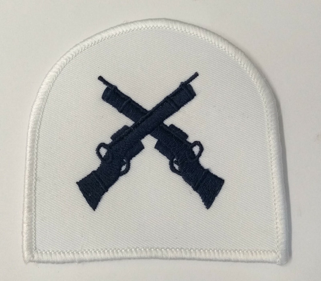 Genuine British Royal Navy White Qualification Marksman Badge All Rates