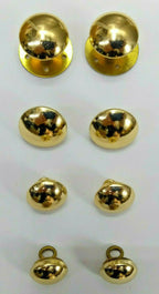 High Quality Gold Coloured Anodized High Sheen Plain Metal Dome Buttons - NEW