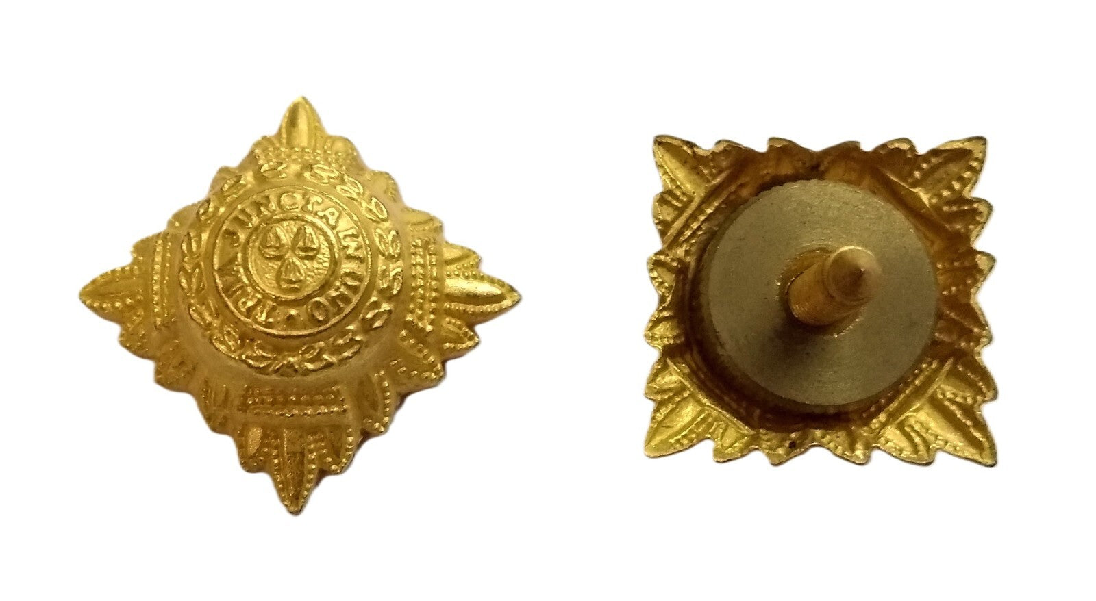 Bath Rank Stars / Pips British Army Insignia Tria Juncta In Uno Screw Post Type