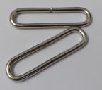 Belt Loops 1" Chrome Coloured Metal Loop Over Stay For Straps & Belting UK Made