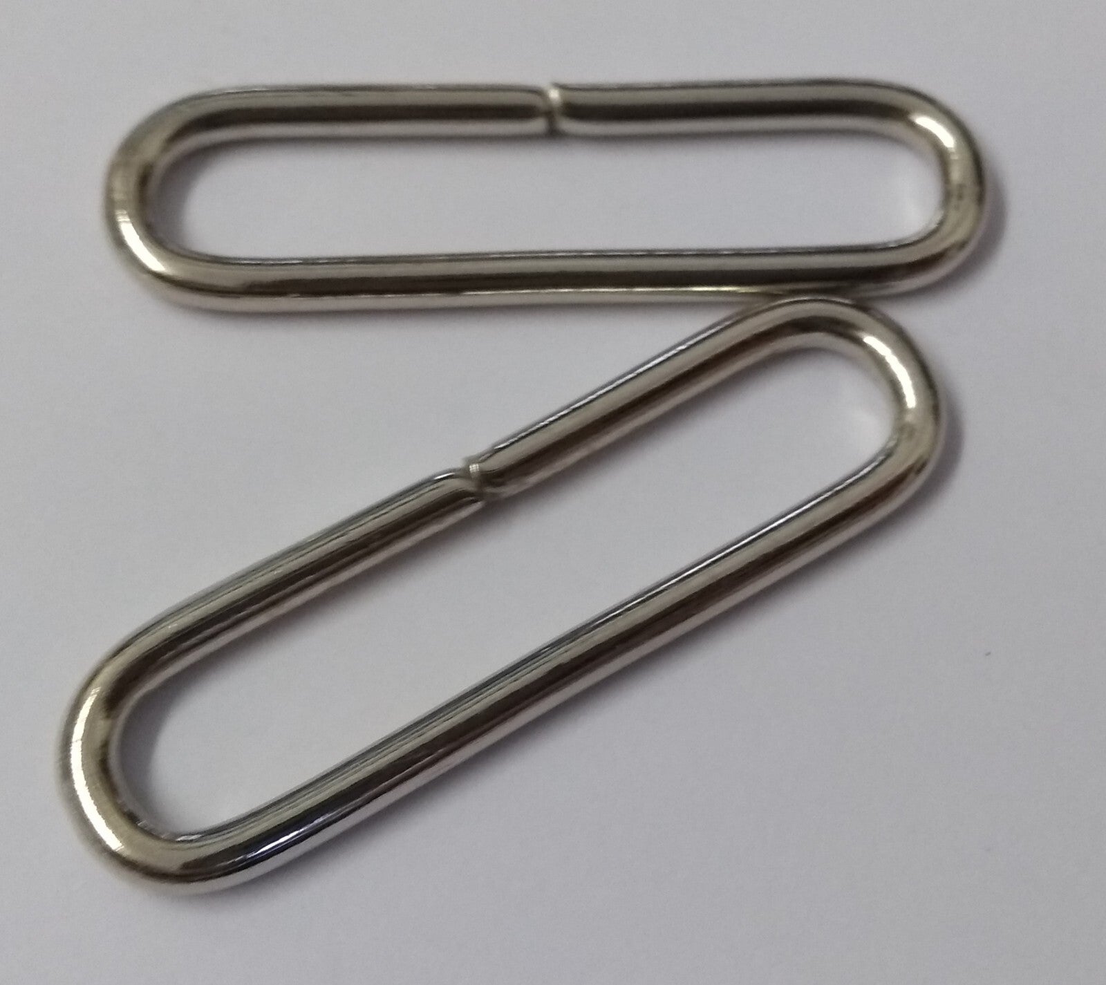 Belt Loops 1" Chrome Coloured Metal Loop Over Stay For Straps & Belting UK Made