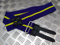 Stable Belt Issue Purple with Yellow Stripe Double Leather Strap 36"