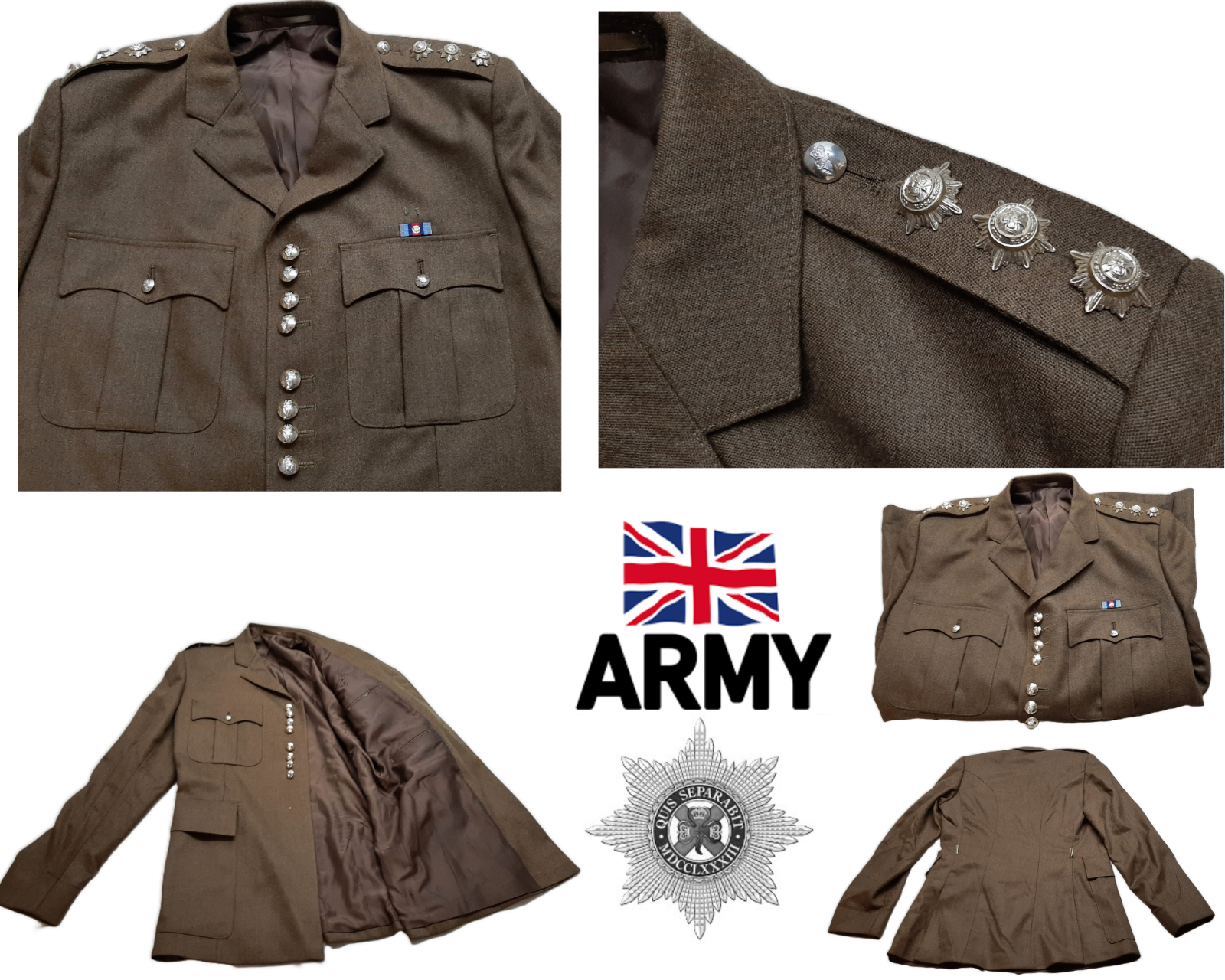 No2 Captain Rank FAD Footguards British Army Irish Guards Jacket 182/112cm
