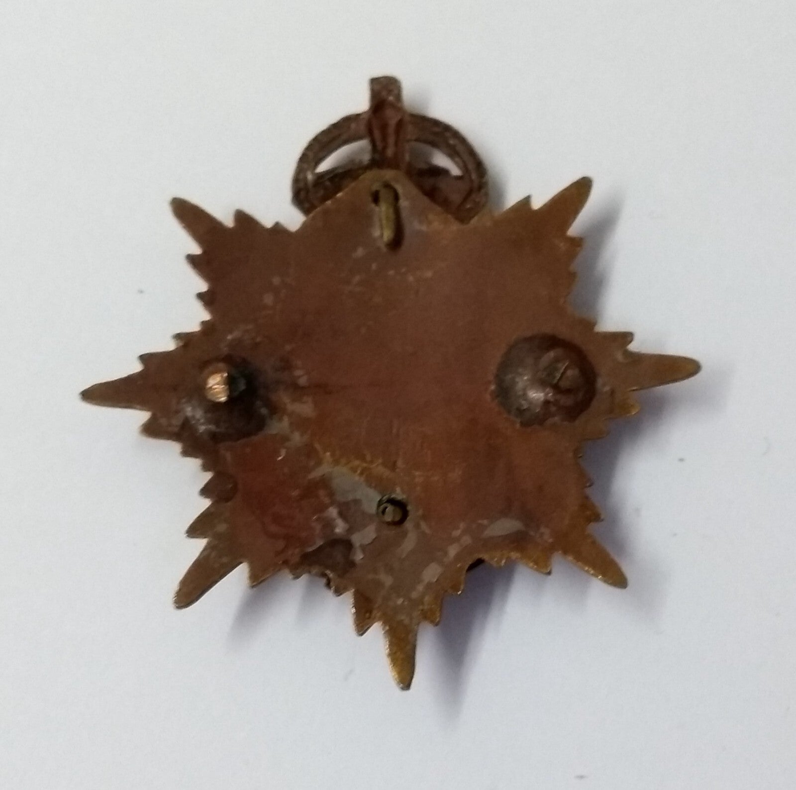 Vintage Kings Crown RASC British Army Issue Service Corps Insignia Metal Badge