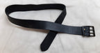 Vintage Leather Belt Solid Brass Double Prong Painted Buckle 49mm Wide Size 41"