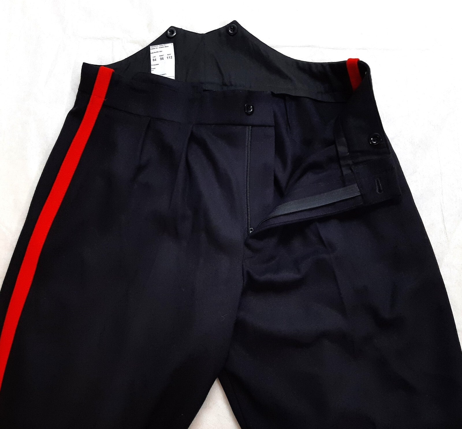 No1 Blues Trousers British Army Pattern With 2cm Red Stripes Unissued Waist 96cm