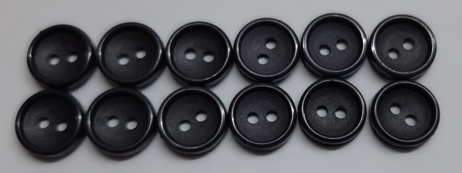Ex Army Buttons Old Pattern British Made Deep Grey 2 Hole Size 11.3mm