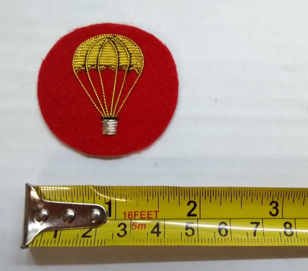 No1 Parachute Badge Skill on Red British Hand Embroidered Arm Patch