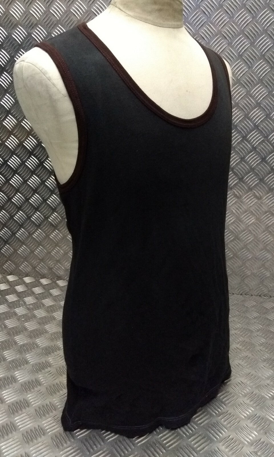 Genuine British Issue PTI Training overdyed long Vest With Maroon Trim