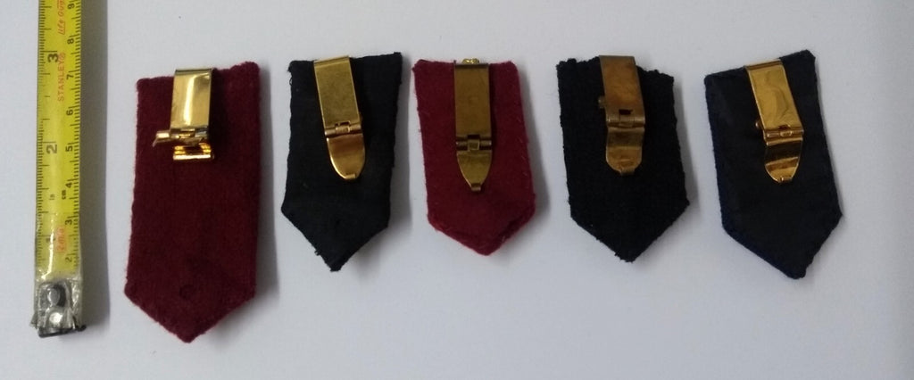 Assorted Gorgets Various Officers Issue For Collectors 5X Single Collar Tabs