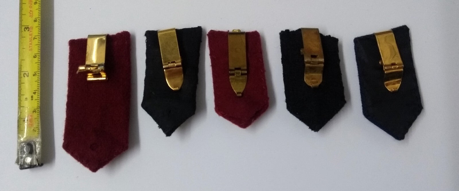 Assorted Gorgets Various Officers Issue For Collectors 5X Single Collar Tabs