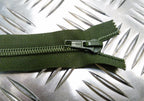 Genuine British OPTI 11" Closed End Green Zip / Zipper H Duty