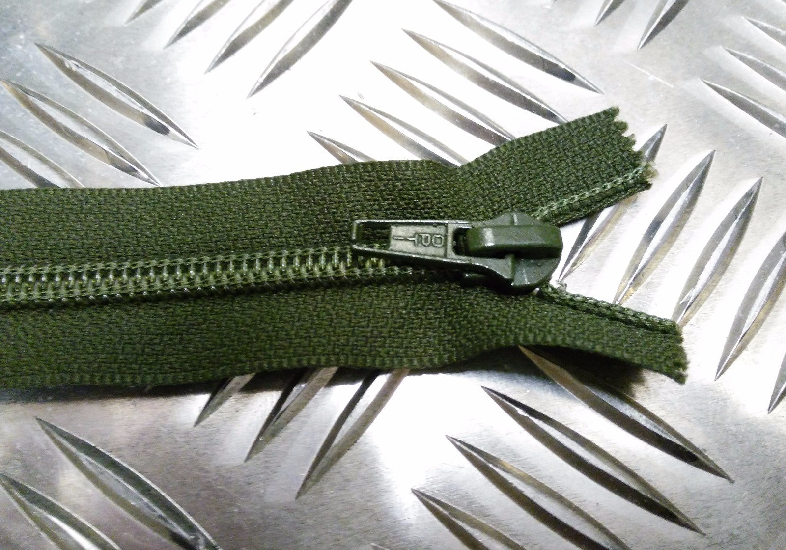 Genuine British OPTI 11" Closed End Green Zip / Zipper H Duty