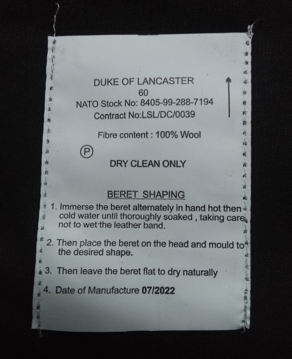 The Lanc's Beret Khak i Duke of Lancaster's British Army Standard Dress 60cm