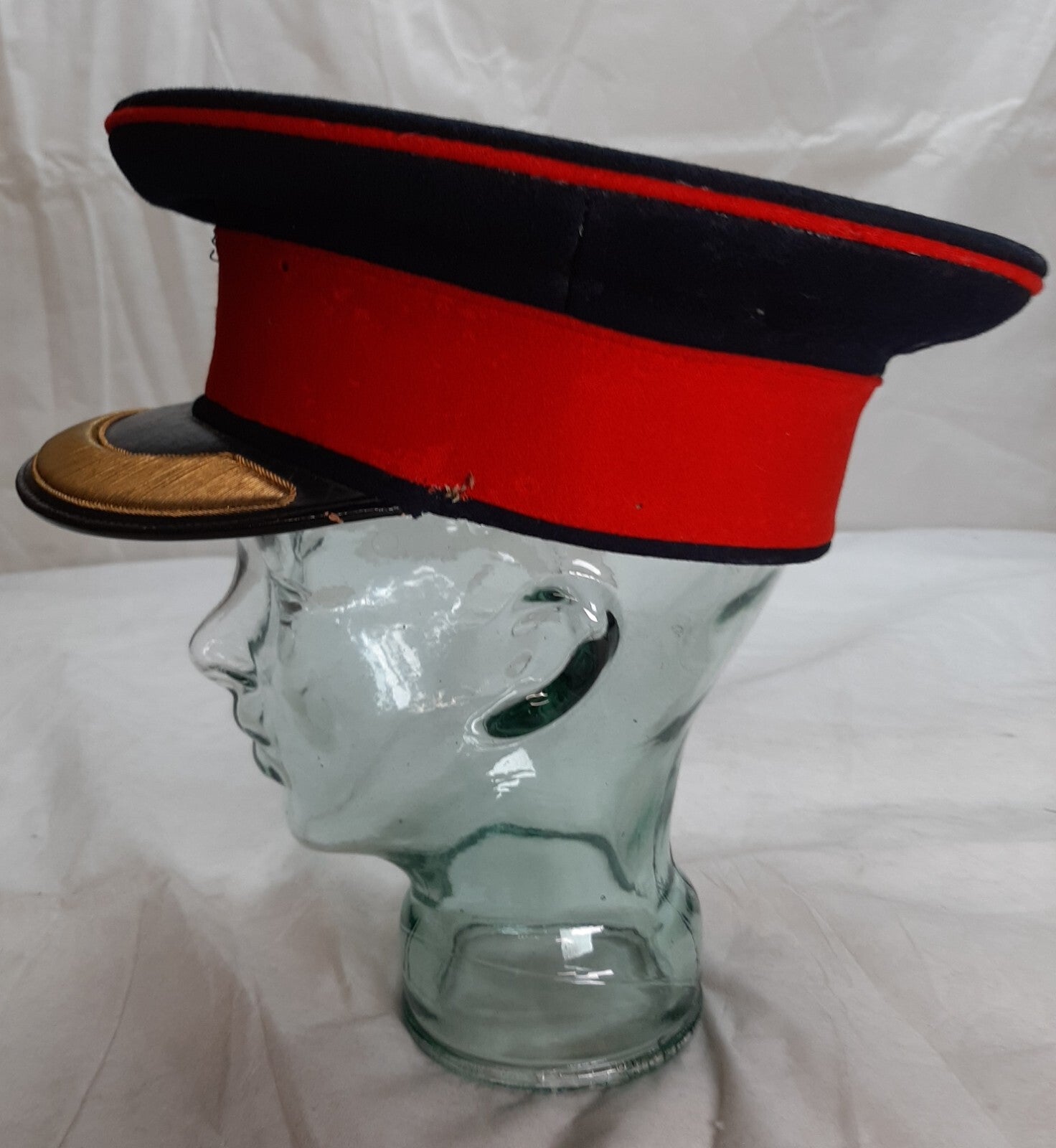 Vintage No1 Officer Hat British Army Royals Peaked Cap No Insignia Hawkes 55cm