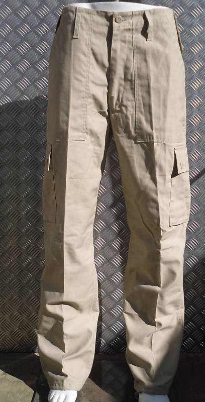 Beige Military Style Combat Cargo / Utility / Field Trousers Size 24"-28" - NEW