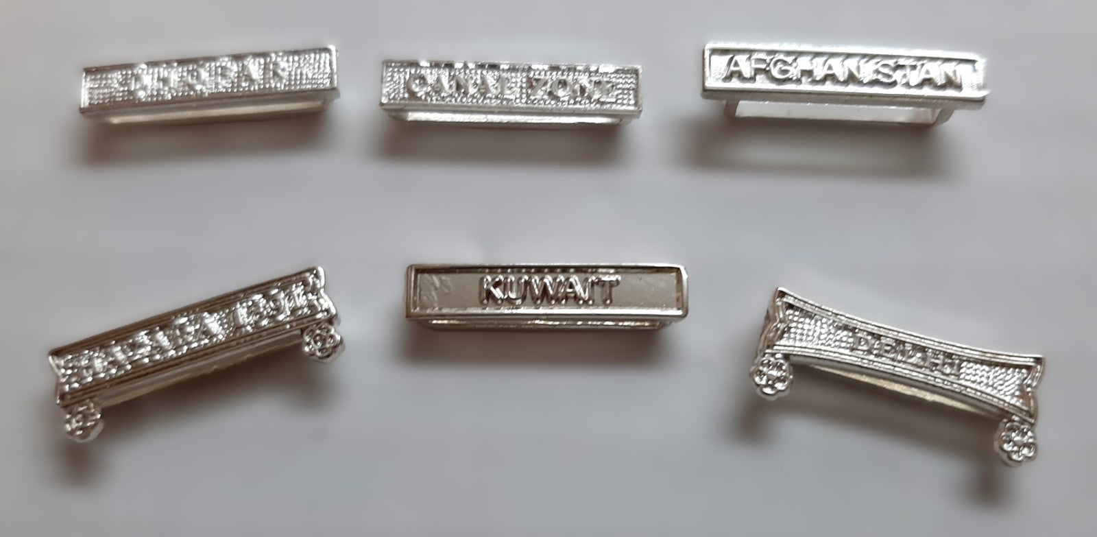 Medal Clasps British Six Mixed Campaign / Award Bars for Collectors