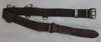 Vintage Belt Webbing Load Carry / Pistol Canvas / Leather WaistBelt Max 44"