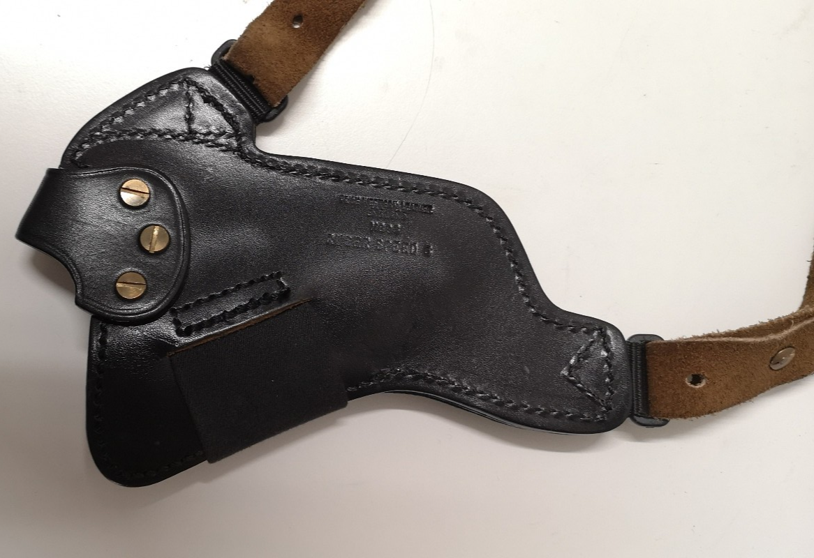 Price Western Leather Ruger Speed 6 Black Holster with Harness Shoulder Strap