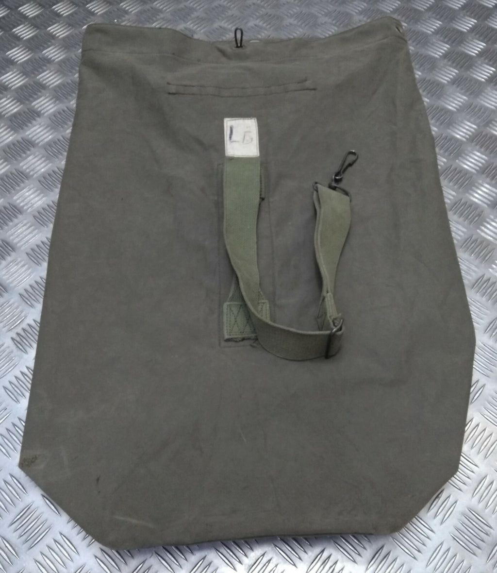 Army Canvas Kitbag Vintage Green Medium Size Duffle Kit Bag With Shoulder Strap