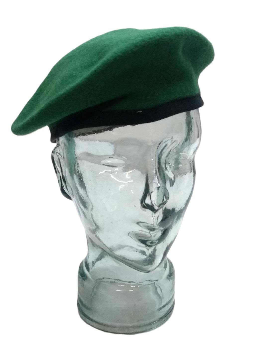 Green Beret Army Goldings UK Pattern Wool / Silky Lining & Petersham Trim 54cm.