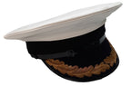 Vintage RN Hat 1968 Royal Navy Officers Capt and Cdr White Dress Visor Cap
