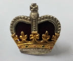 Genuine Vintage British St Edwards Crown Metal Badge Major Rank