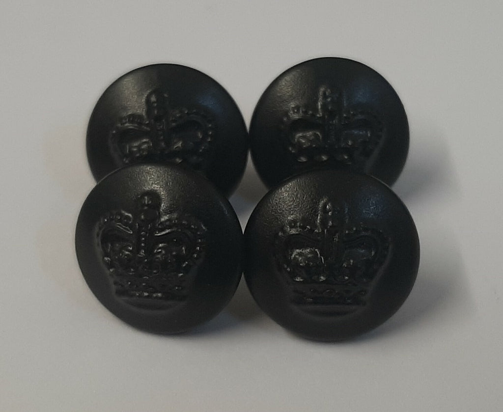 Genuine British Issue Royal Crown Plain Border Buttons 2 Pairs ASBT296