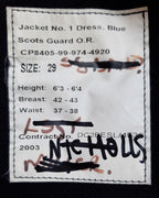 British Army Scots Jacket No1 Blue Dress Coat Chest 42/43"