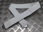 White Courlene Parade Belt With Chrome Buckle