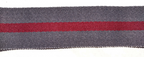Mid Grey & Maroon 64mm Stable Belt Material Genuine British Made / Sold by 50cm