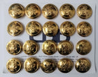 Genuine British Made LBB E R II Queens Livery Crown Gilt Buttons x20