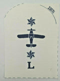Royal Navy Fleet Air Arm Electrical, L, Blue On White Printed Branch Spec. Patch